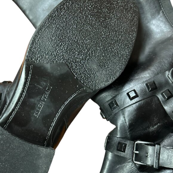 Ellen Tracy Black Leather Knee-High Boots - Picture 2 of 3